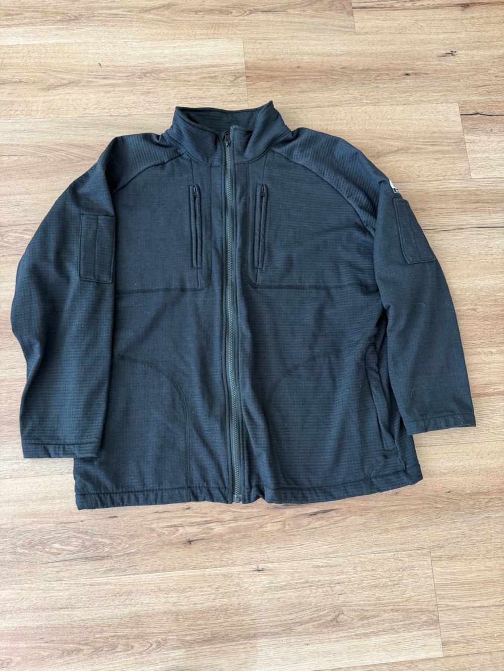 Men's Black Lightweight Full-Zip Shirt Jacket